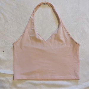 Pink Halter Crop Top